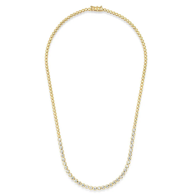 1/3 Diamond Bezel Tennis Necklace - Image 2