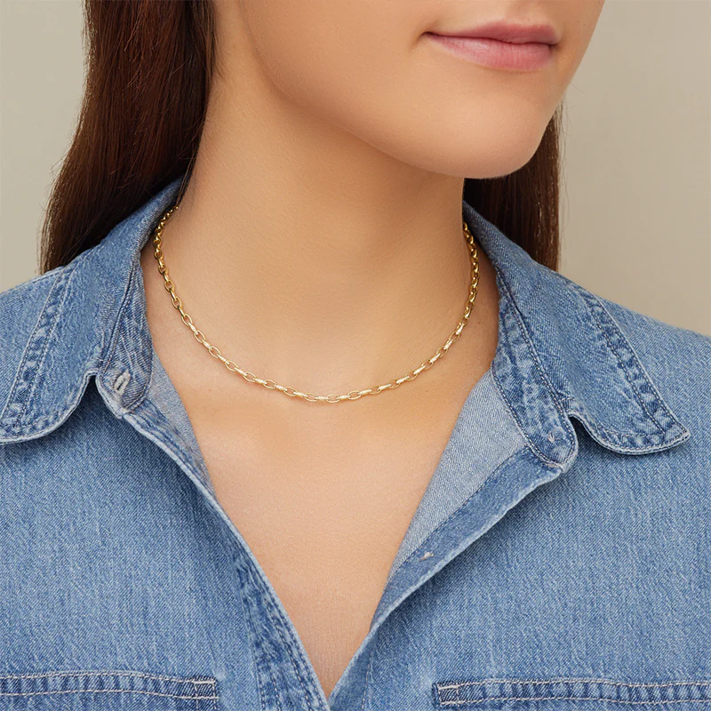 1/3 Diamond Small Luxe Edith Link Necklace - Image 5