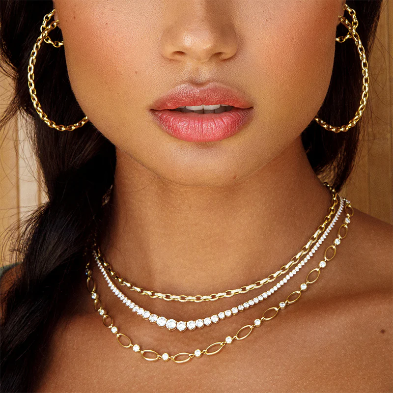 1/3 Diamond Small Luxe Edith Link Necklace - Image 6