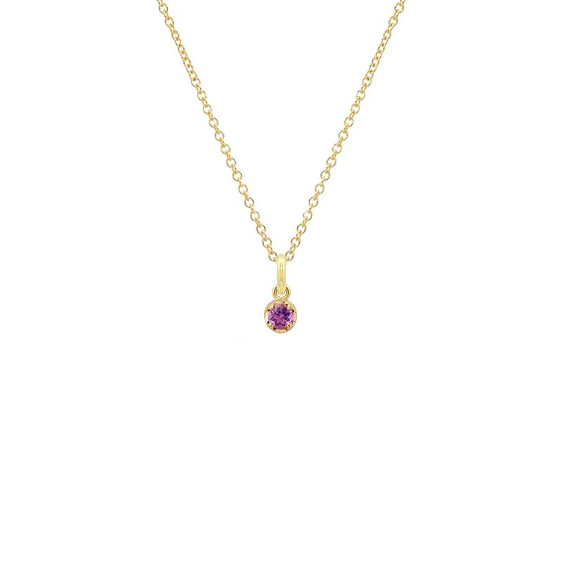 Illusion Set Amethyst Pendant Necklace