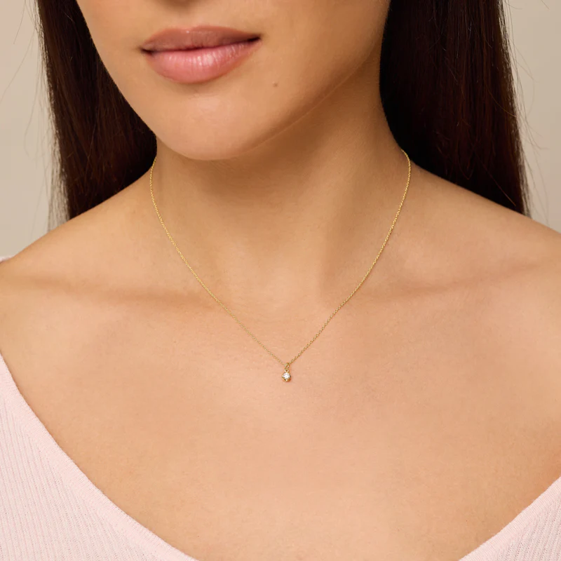 Illusion Set Diamond Pendant Necklace - Image 3