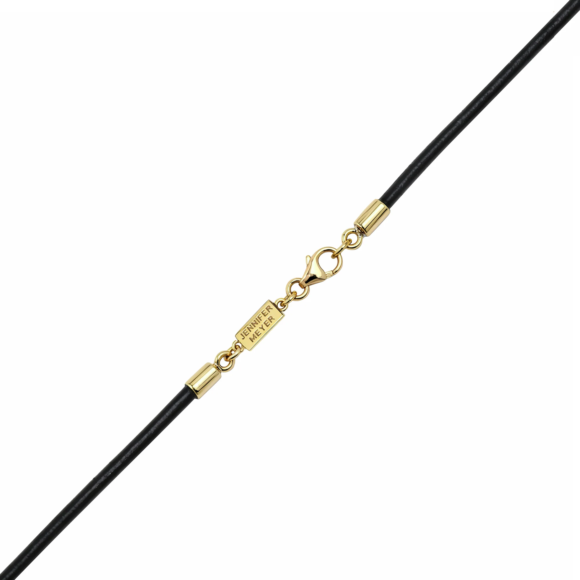 Illusion Set Diamond and Leather Cord Necklace - Image 3