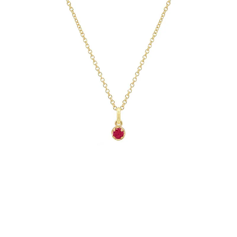 Illusion Set Ruby Pendant Necklace
