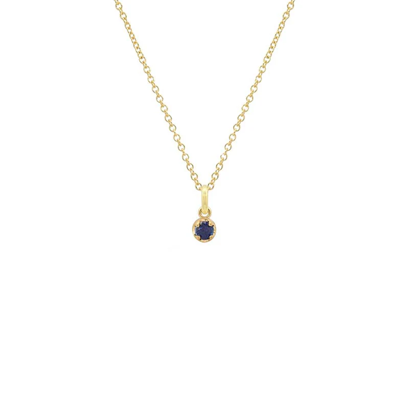 Illusion Set Sapphire Pendant Necklace