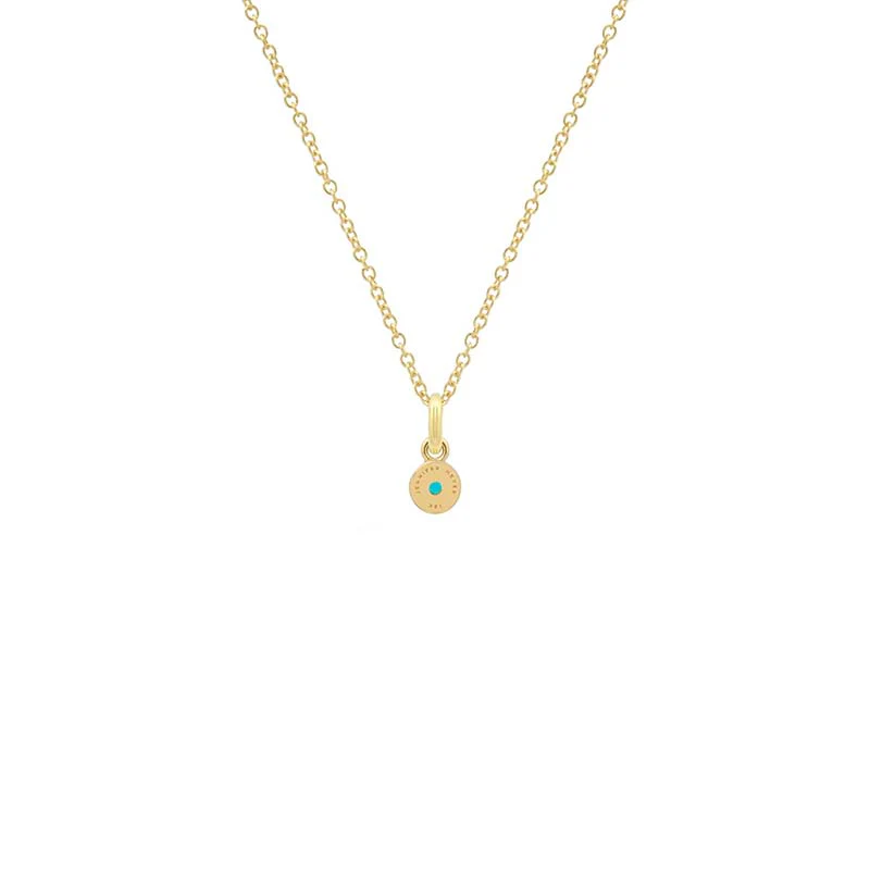 Illusion Set Turquoise Pendant Necklace - Image 2