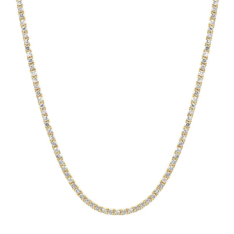 18 inch 4-Prong Diamond Tennis Necklace