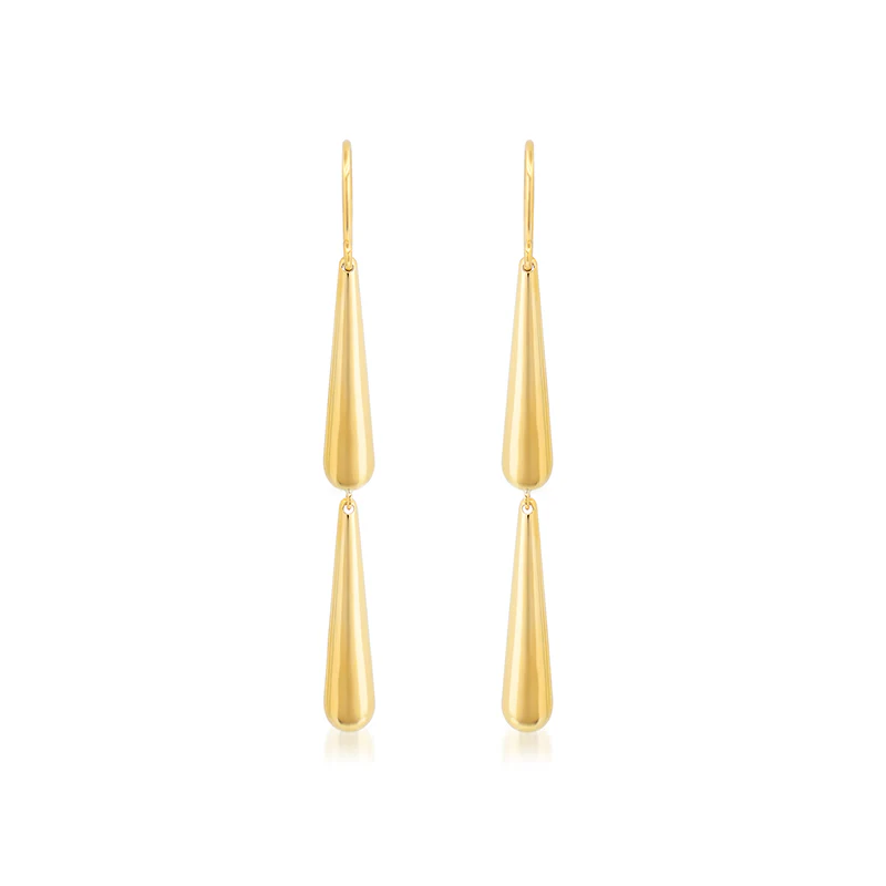 Double Dome Drop Earrings