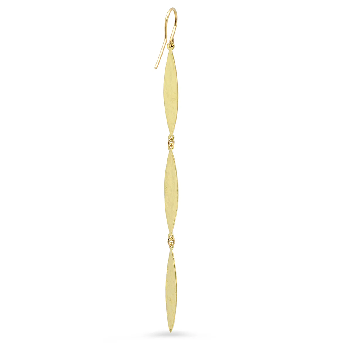 3 Hammered Marquise Earrings - Image 3