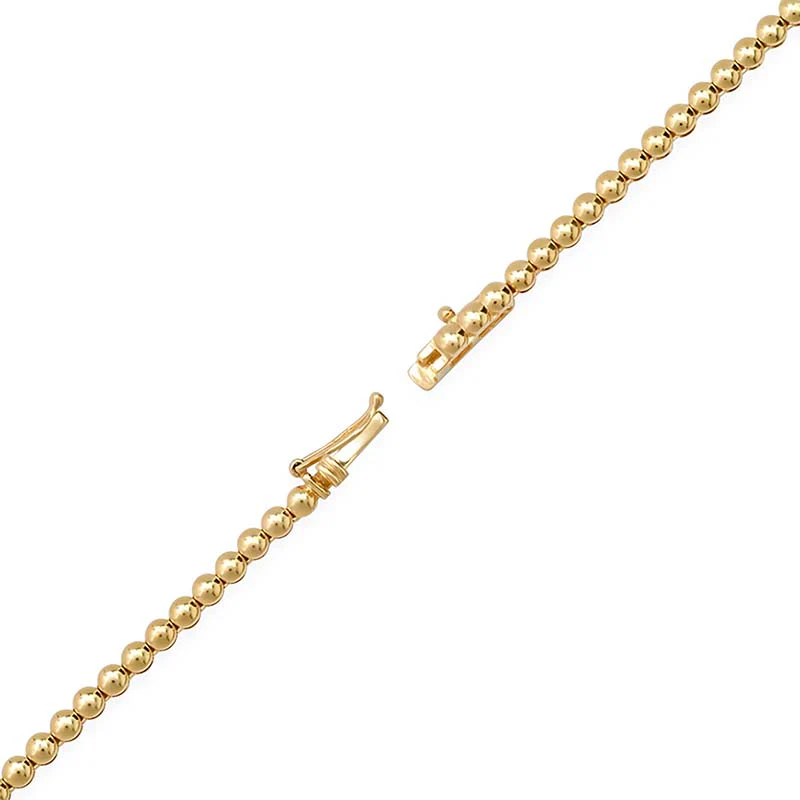 Bezel Tennis Necklace With 3 Medium Illusion Set Diamonds - Image 4
