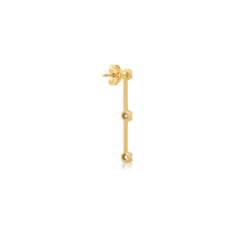 3 illusion Set Diamond Linear Studs - Image 3