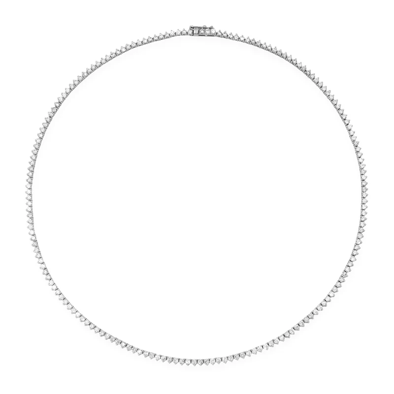 3-Prong Diamond Tennis Necklace - Image 2