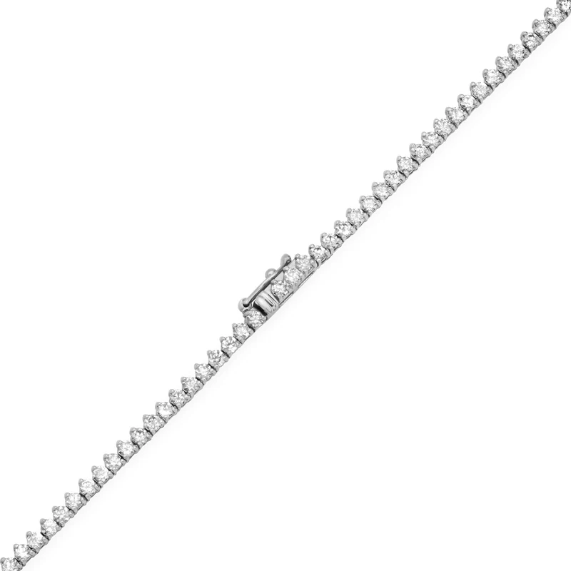 3-Prong Diamond Tennis Necklace - Image 4