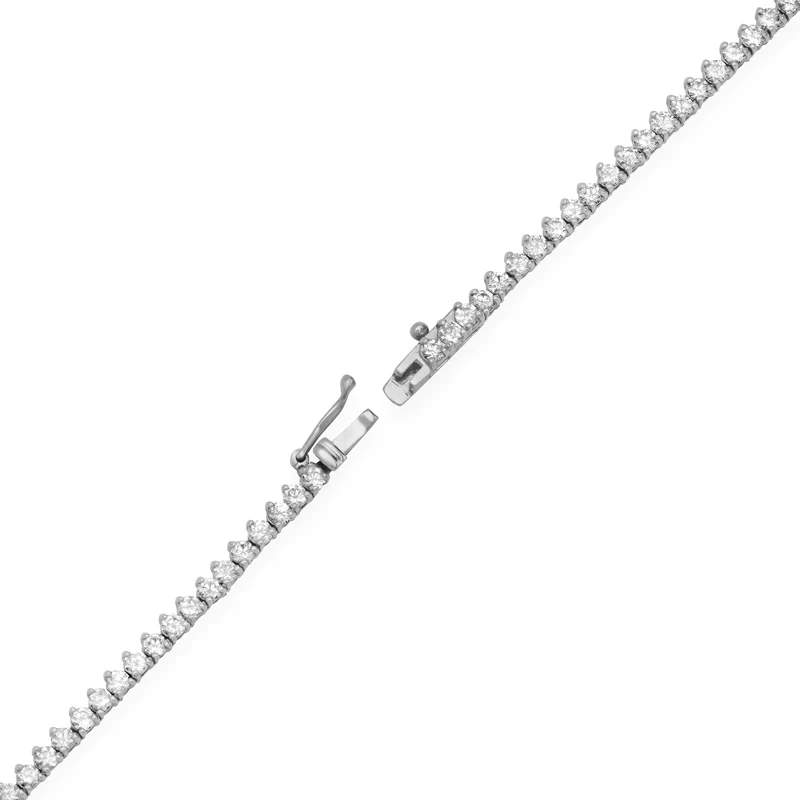 3-Prong Diamond Tennis Necklace - Image 5