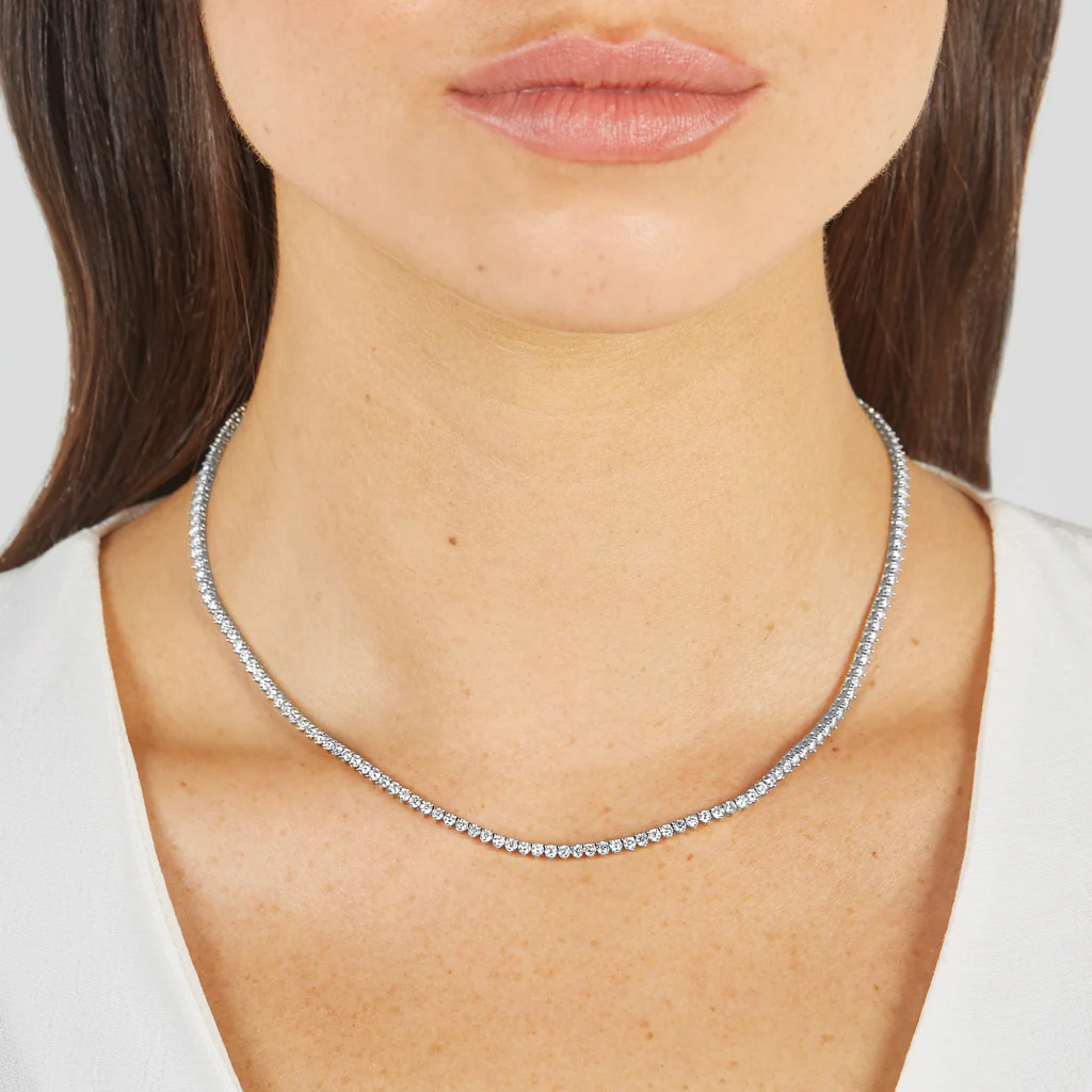 3-Prong Diamond Tennis Necklace - Image 6