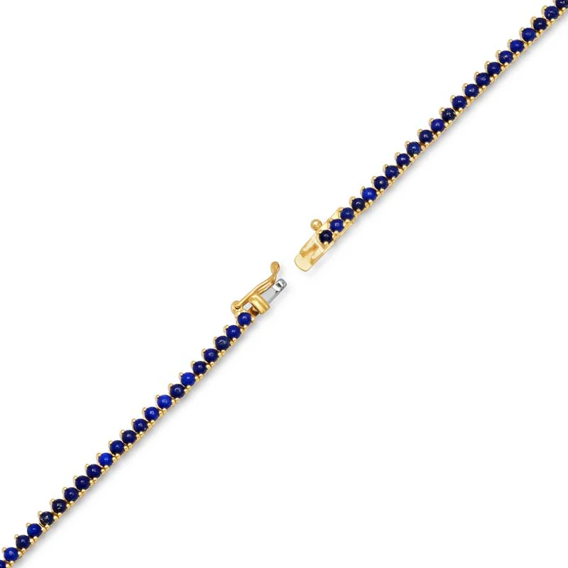 3-Prong Lapis Tennis Necklace - Image 4