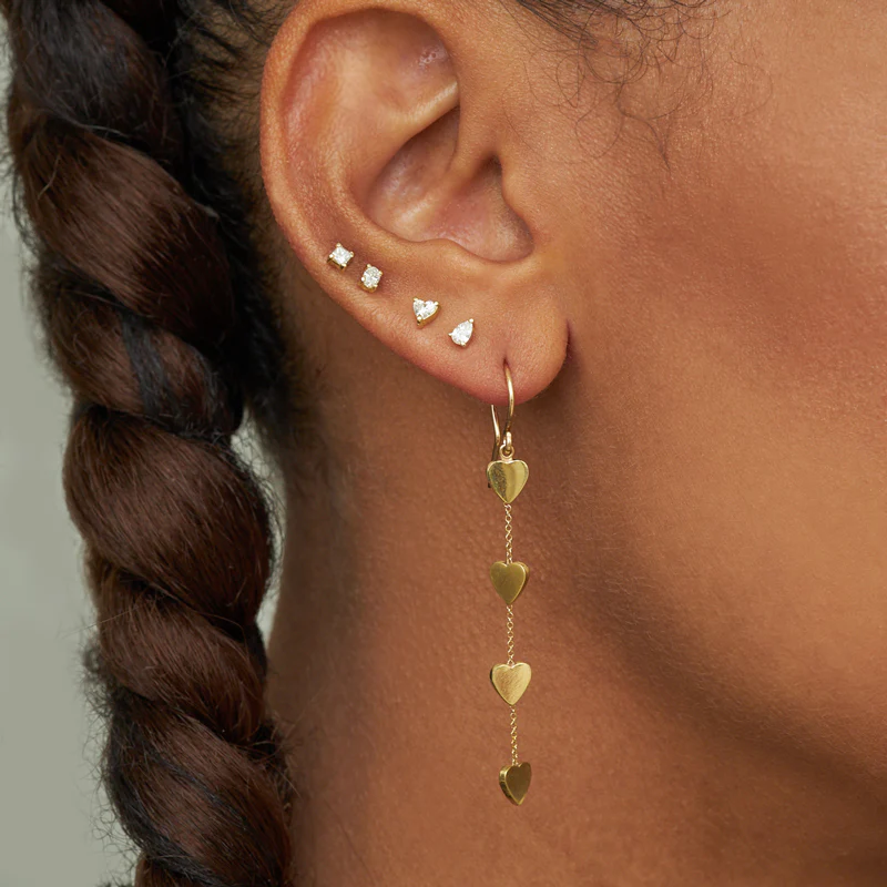 4 Heart By-The-Inch Earrings - Image 4
