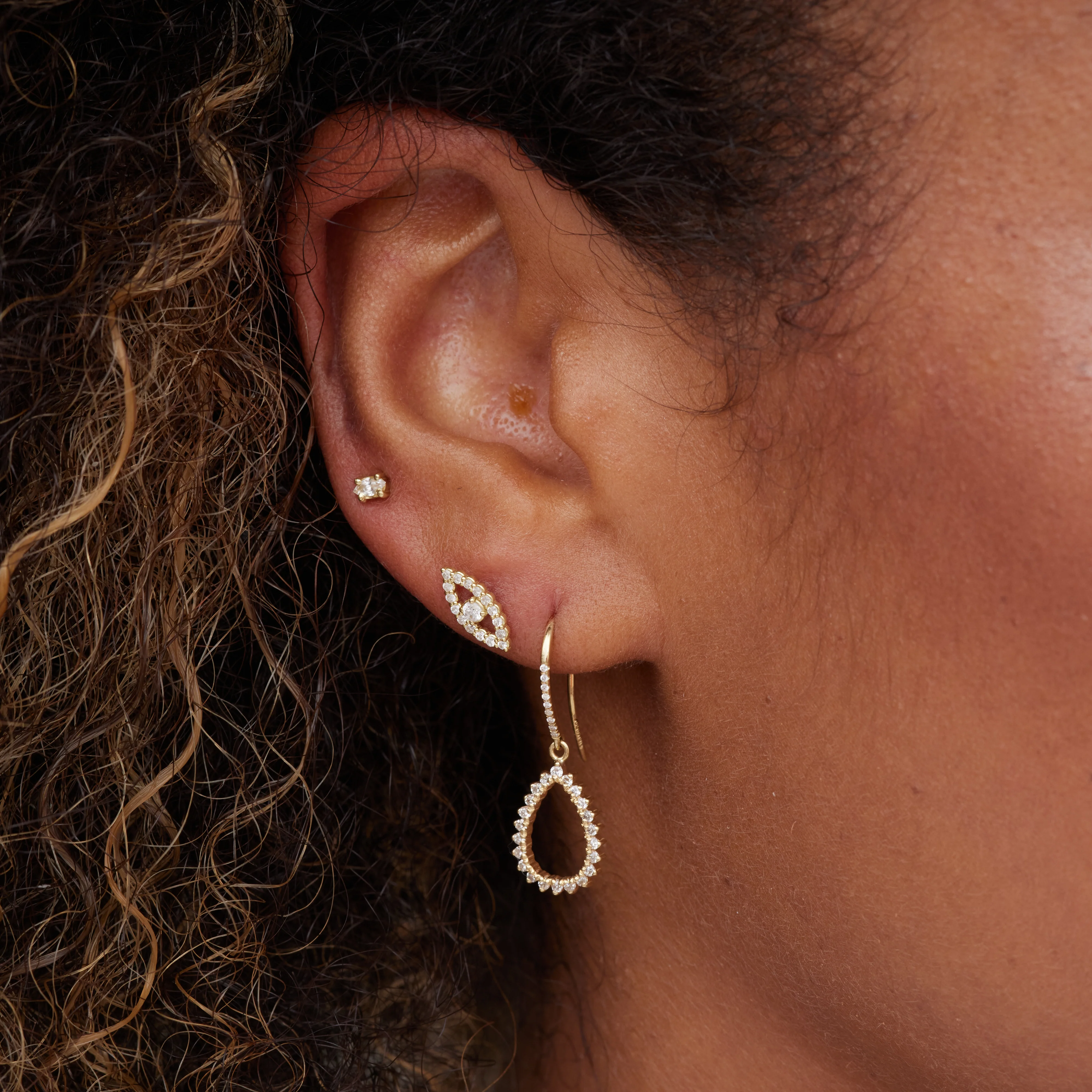 Single Marquise-Cut Diamond Stud - Image 5