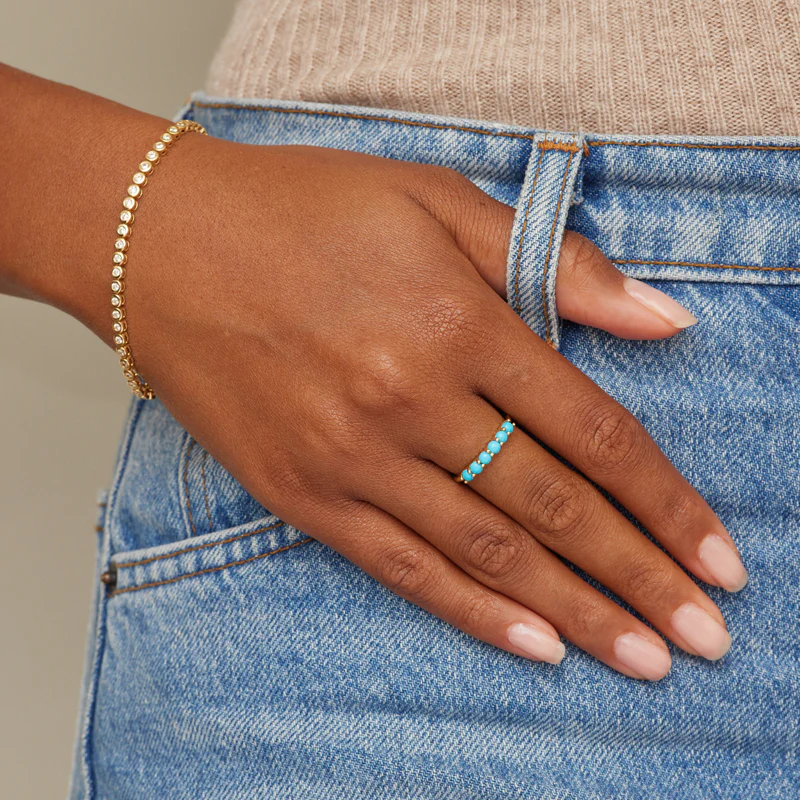 4-Prong Turquoise Ring - Image 5