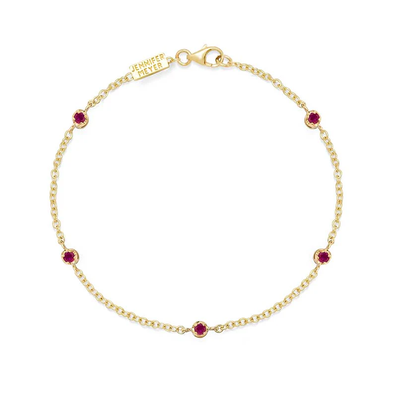 5 Illusion Set Ruby Accent Bracelet