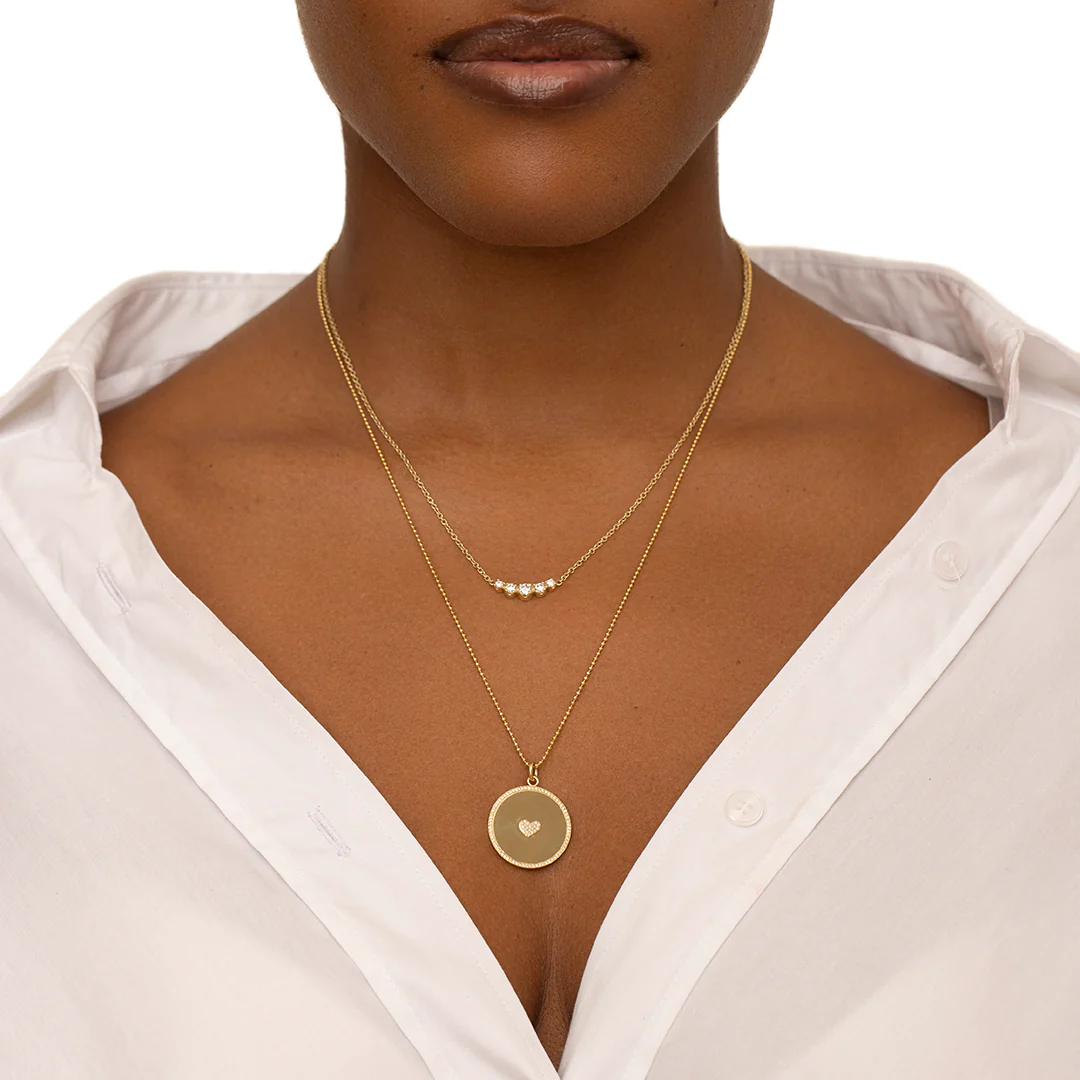 5 Illusion Set Diamond Necklace - Image 3