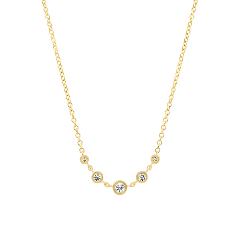 5 Illusion Set Graduated Diamond Accent Necklace - Image 2