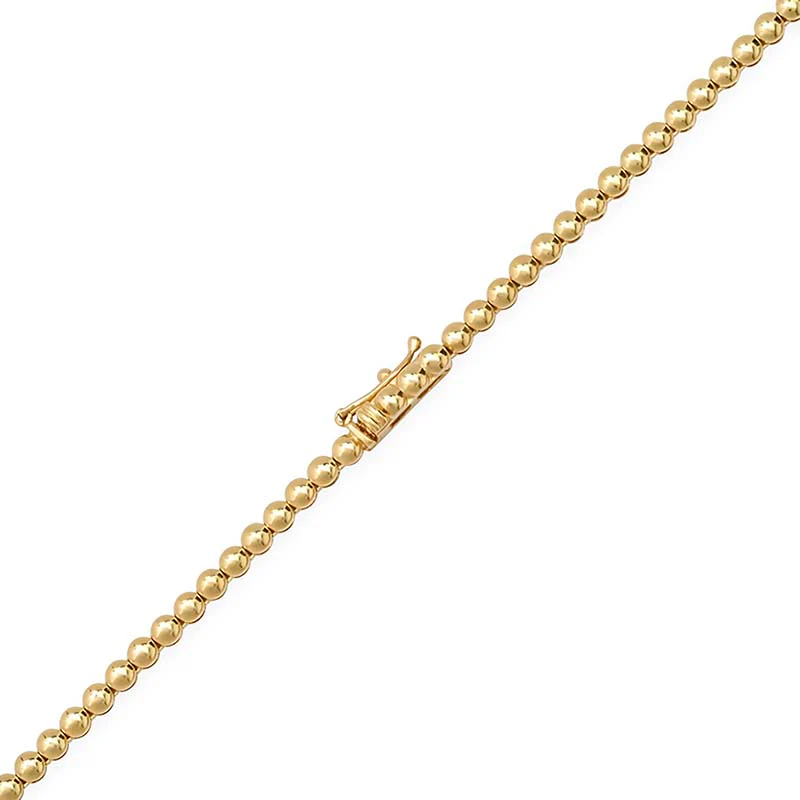 Bezel Tennis Necklace With 7 Medium Illusion Set Diamonds - Image 3