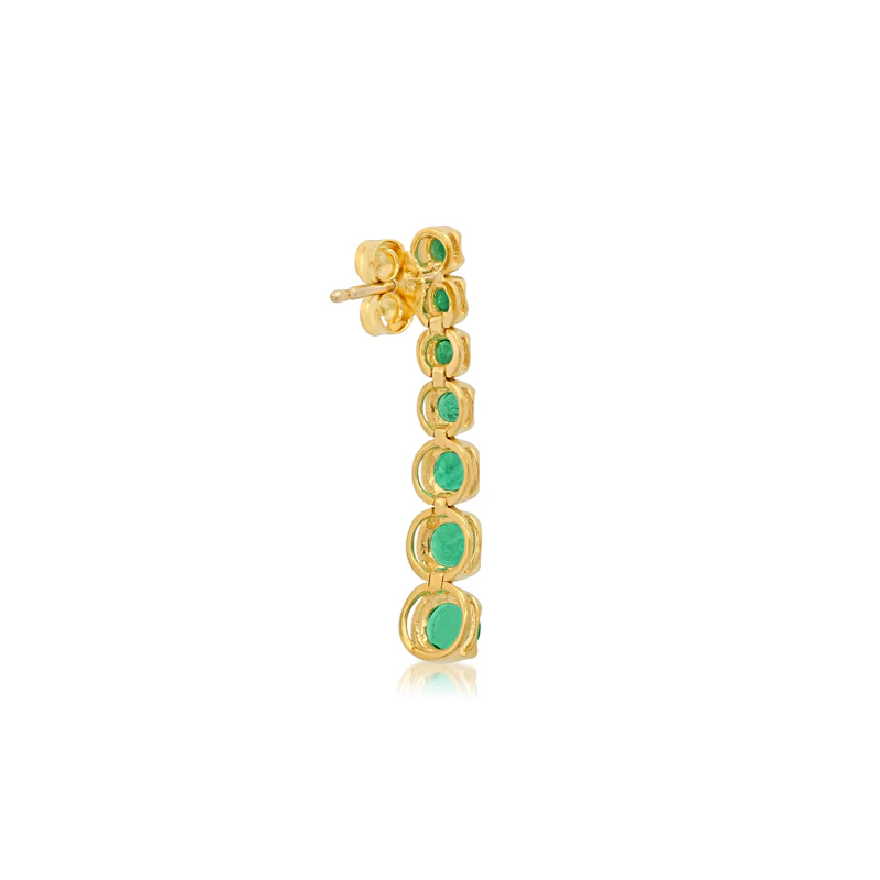 Graduated Emerald Tennis Studs - Image 3