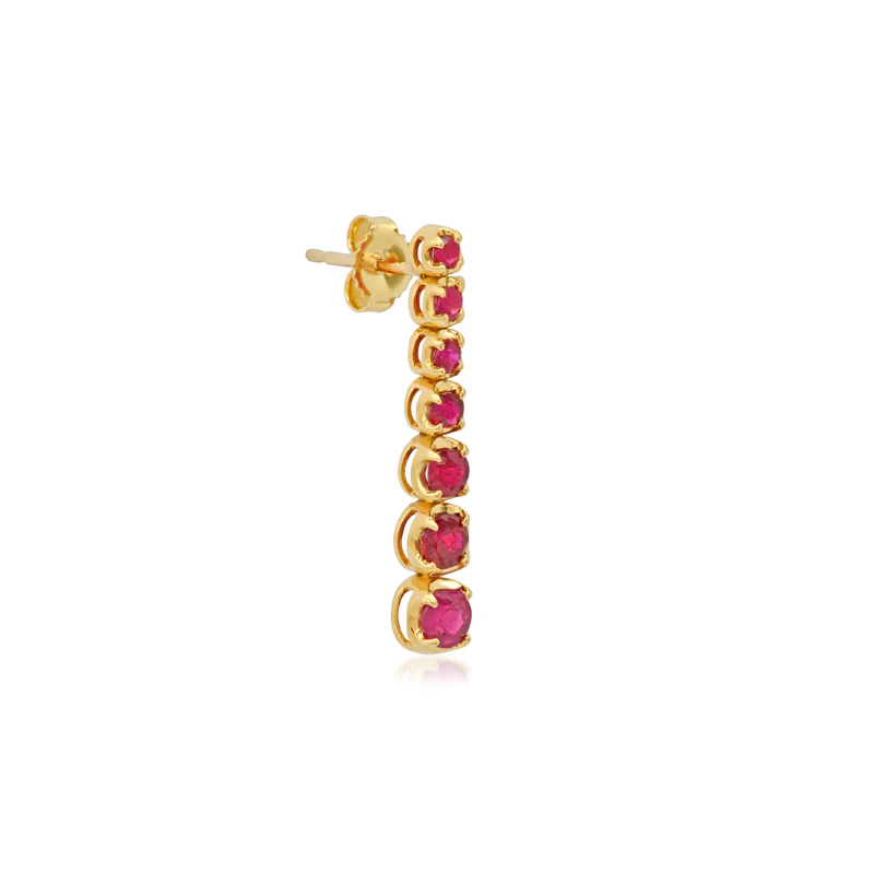 Graduated Ruby Tennis Studs - Image 2