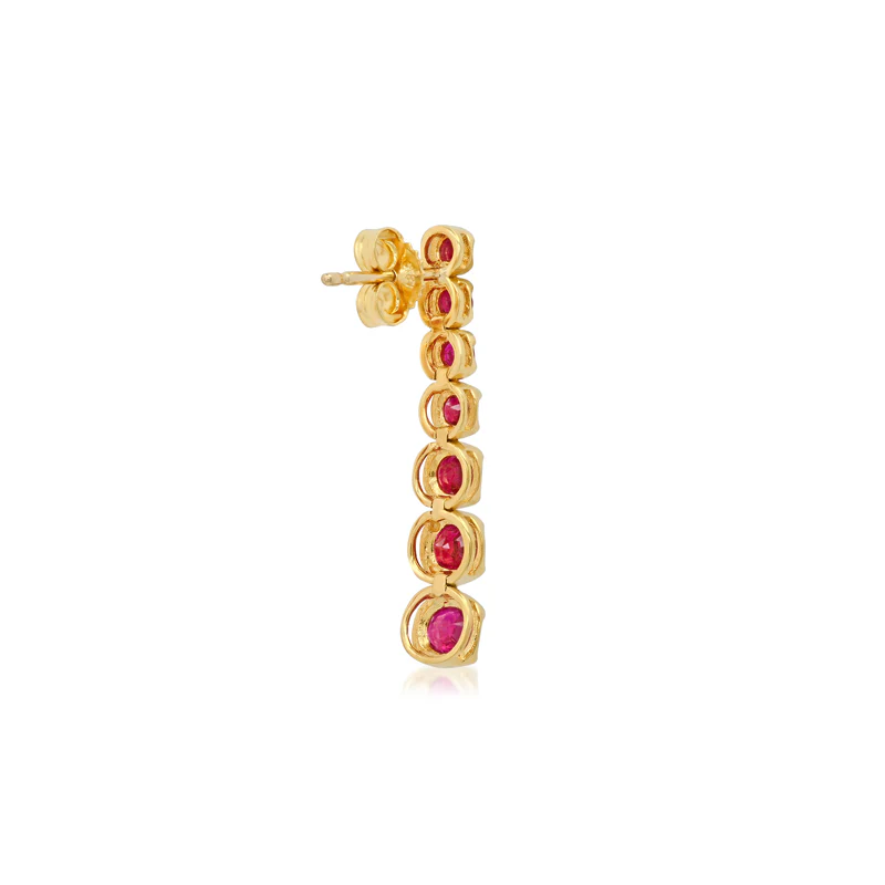 Graduated Ruby Tennis Studs - Image 3