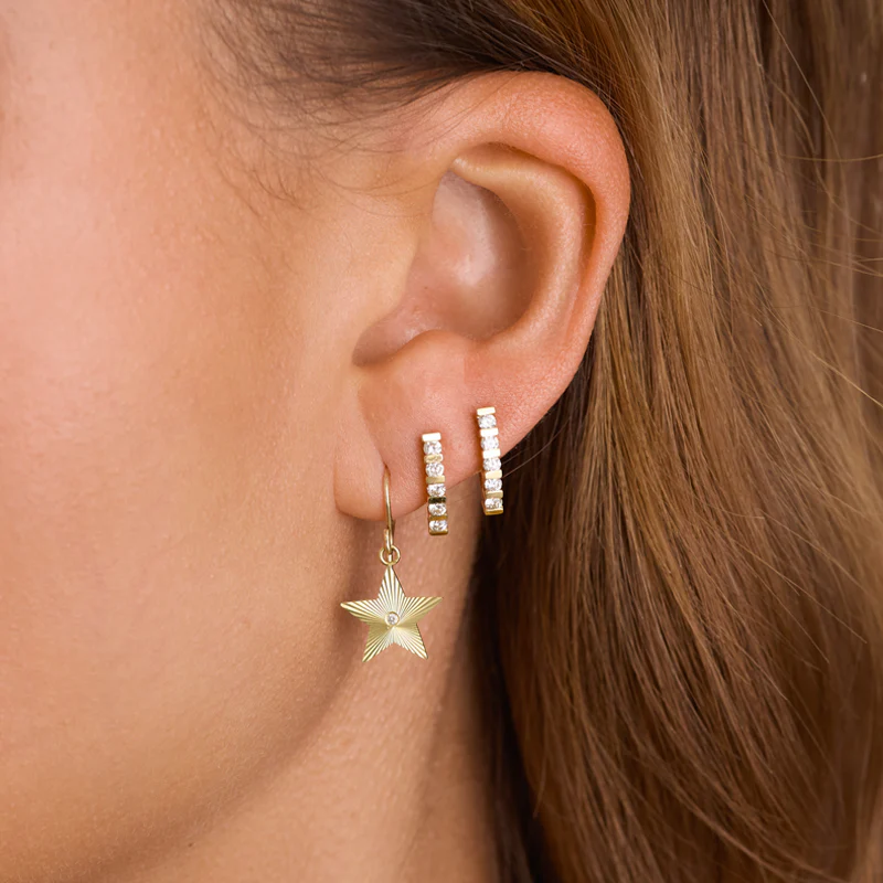 Bar and Diamond Edith Studs - Image 6
