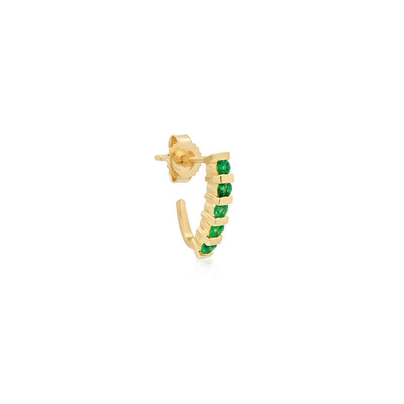 Bar and Emerald Edith Studs - Image 3