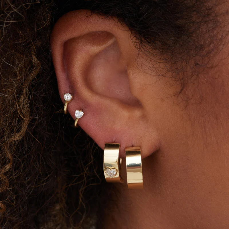 Cartilage Hoop With Brilliant-Cut Diamond Accent - Image 5