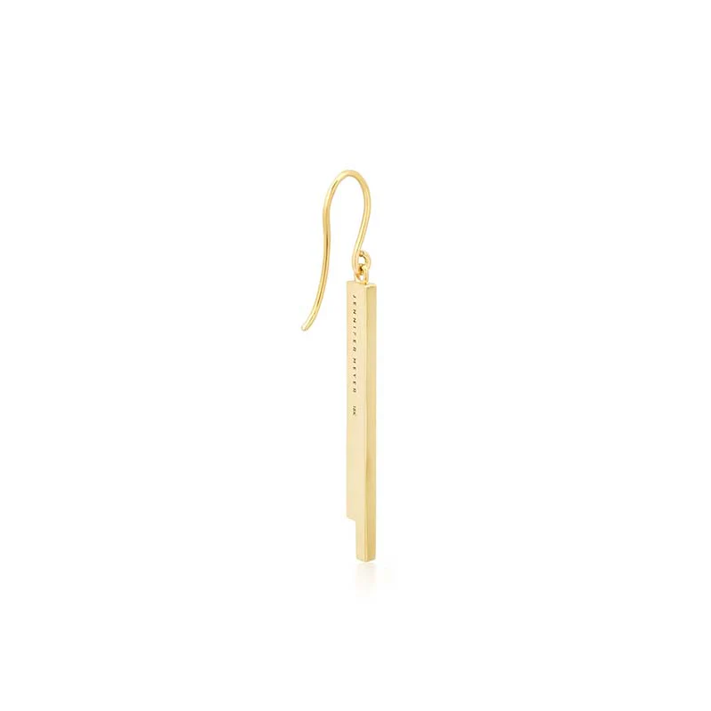 Cascading Double Diamond Stick Earrings - Image 3
