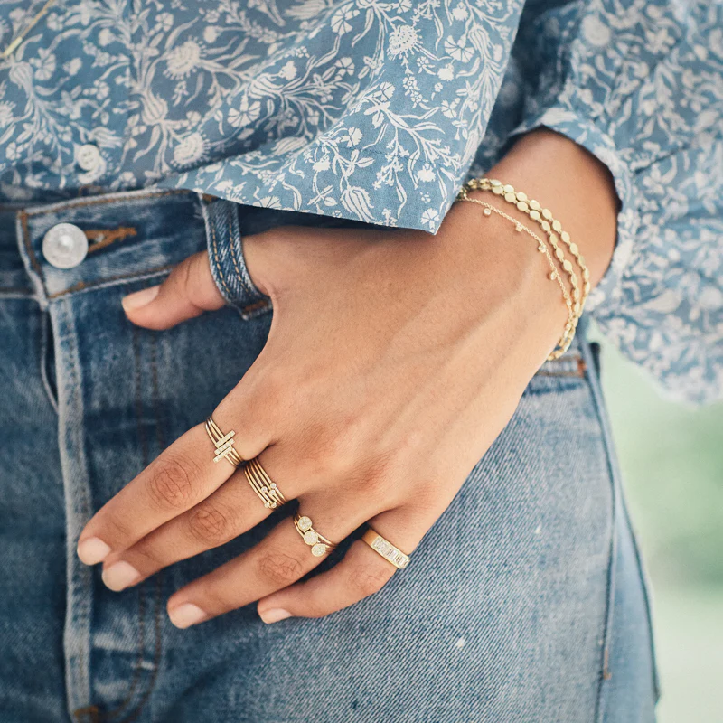 Channel Set Diamond Pinky Ring - Image 3