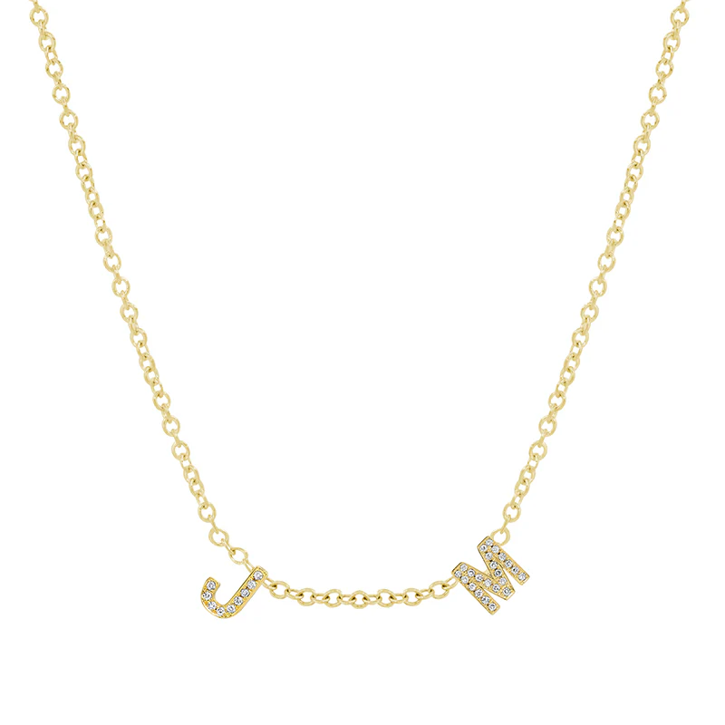 Custom Mini Diamond Letter Necklace
