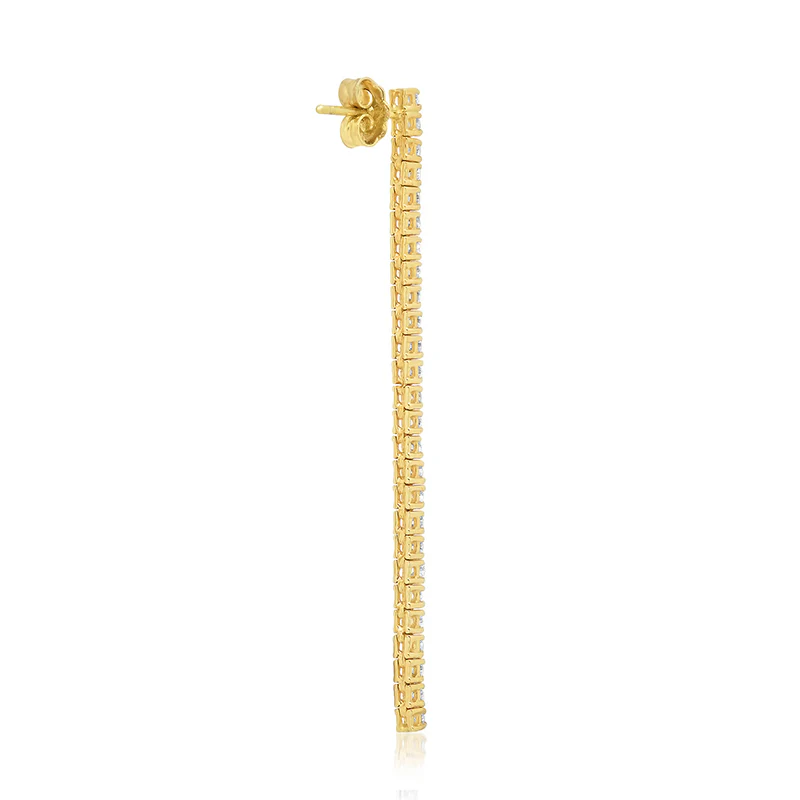 4-Prong Diamond Tennis Studs - Image 3