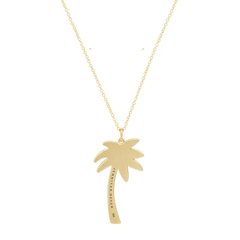 Diamond And Emerald Palm Tree Necklace - Image 2