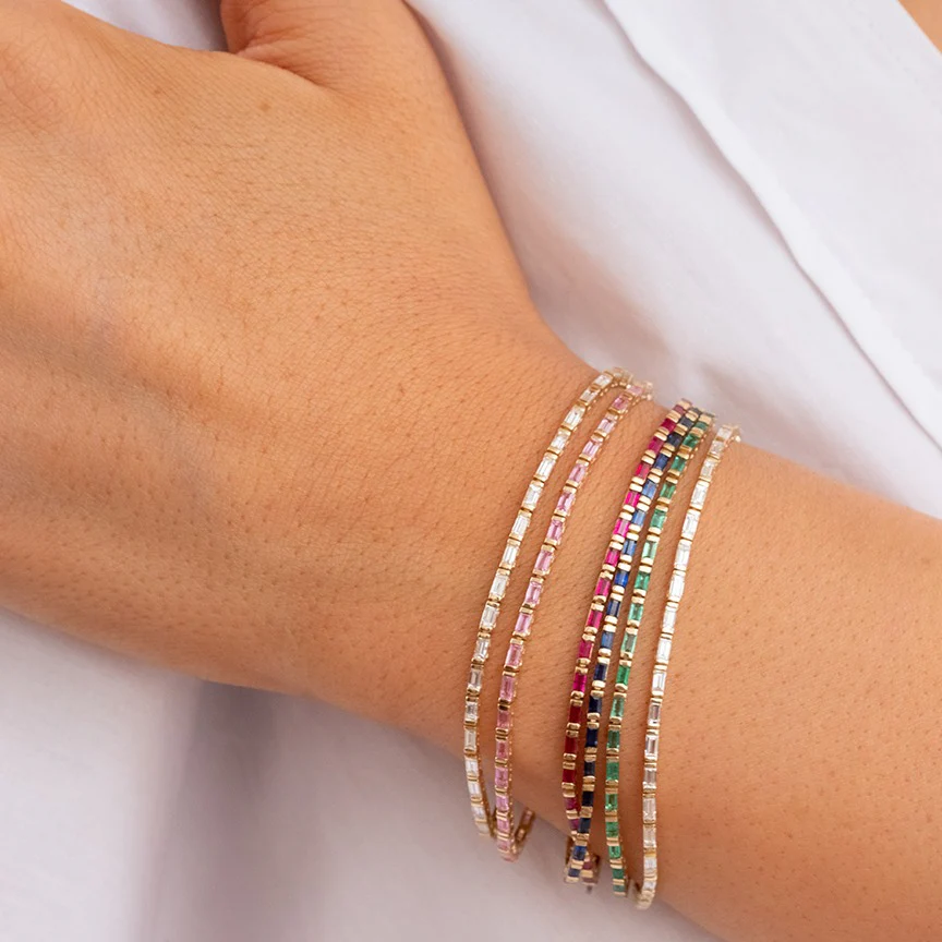 Diamond Baguette Tennis Bracelet - Image 3