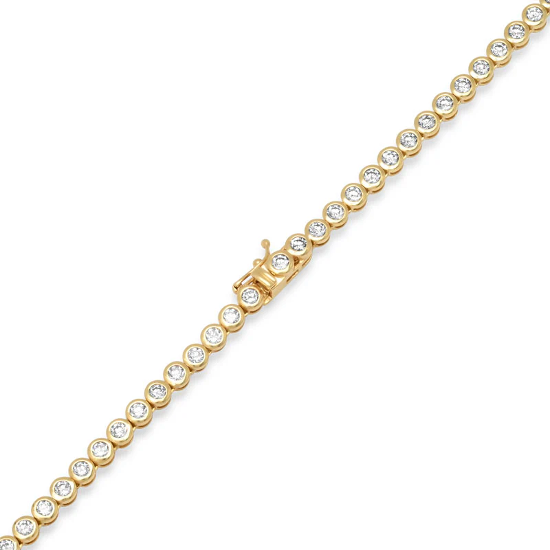 Luxe Diamond Bezel Tennis Necklace - Image 3