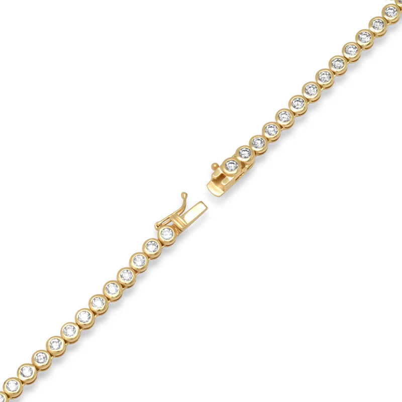 Luxe Diamond Bezel Tennis Necklace - Image 4