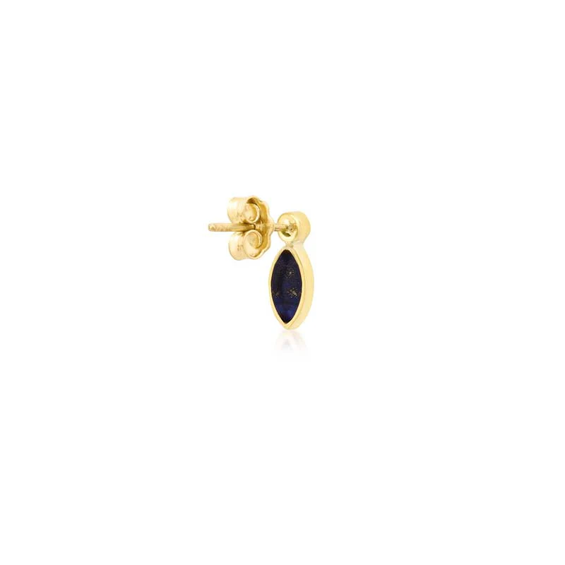 Diamond Bezel with Lapis Marquise Studs - Image 3