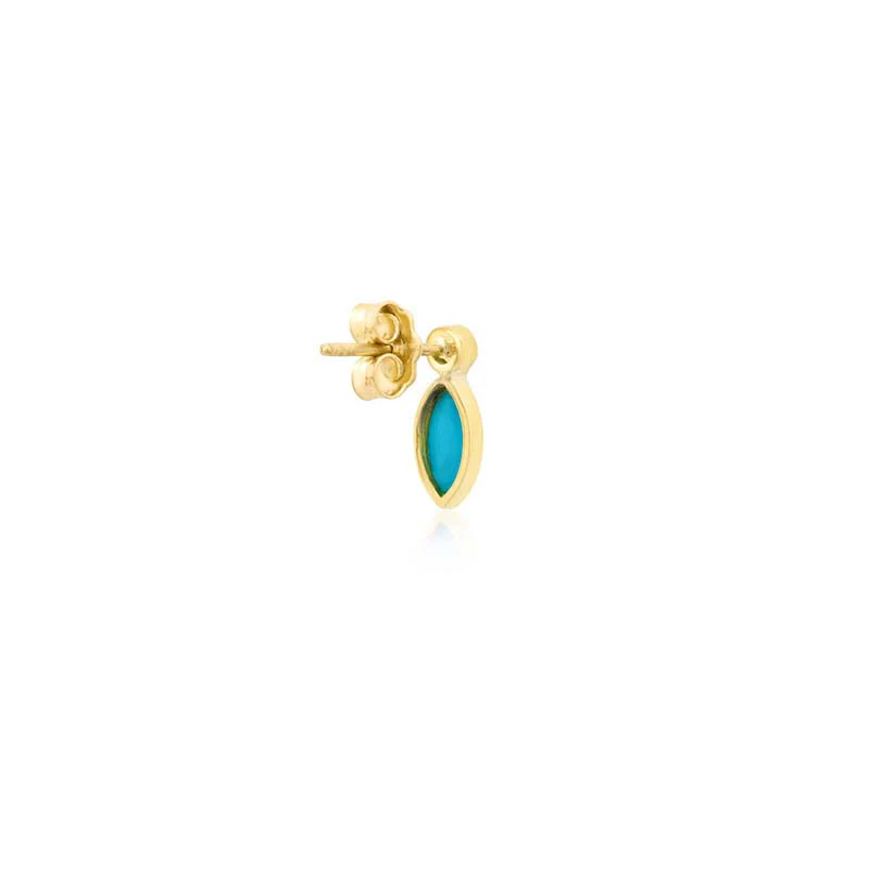 Diamond Bezel with Turquoise Marquise Studs - Image 3