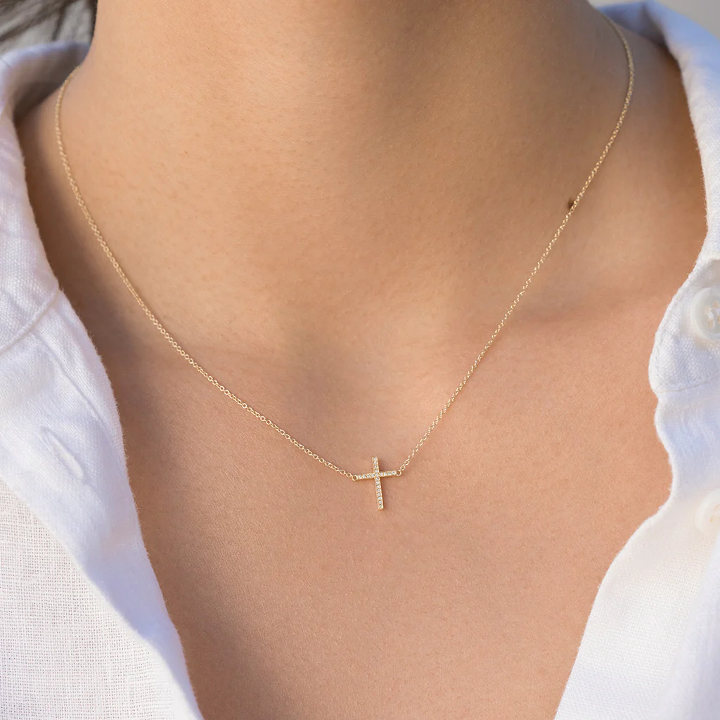 Diamond Cross Necklace - Image 3
