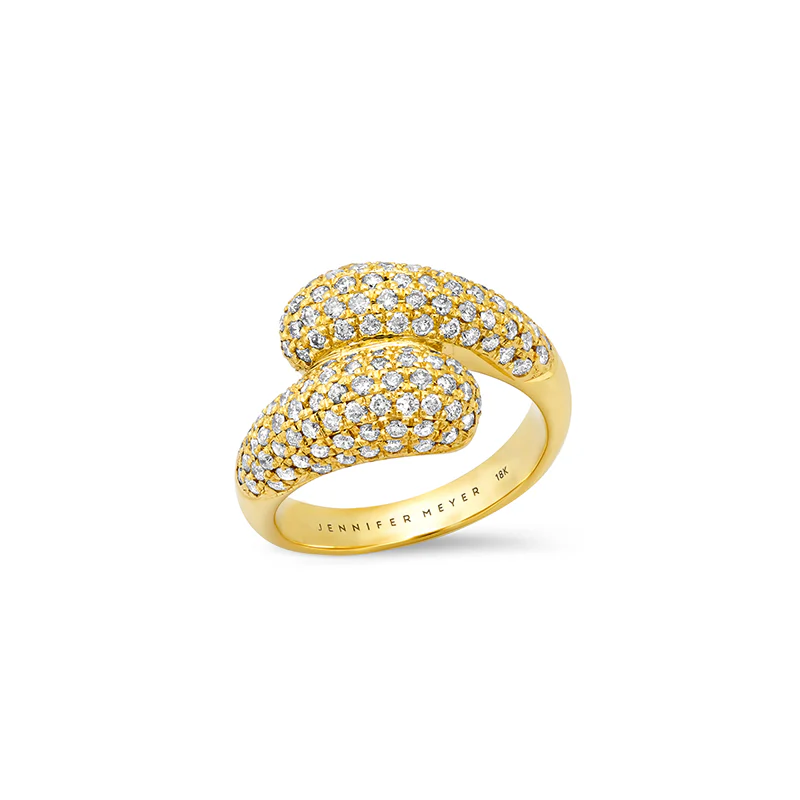 Large Diamond Double Dome Ring
