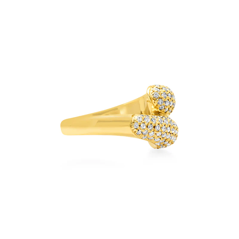 Large Diamond Double Dome Ring - Image 2