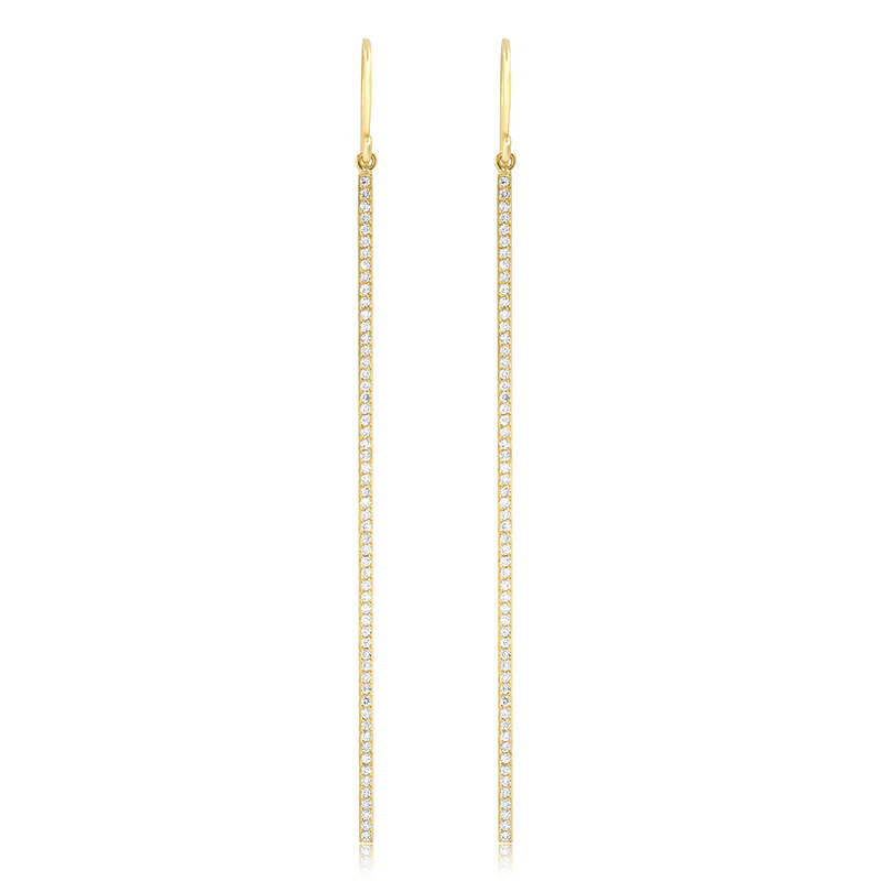 Diamond Extra Long Stick Earrings