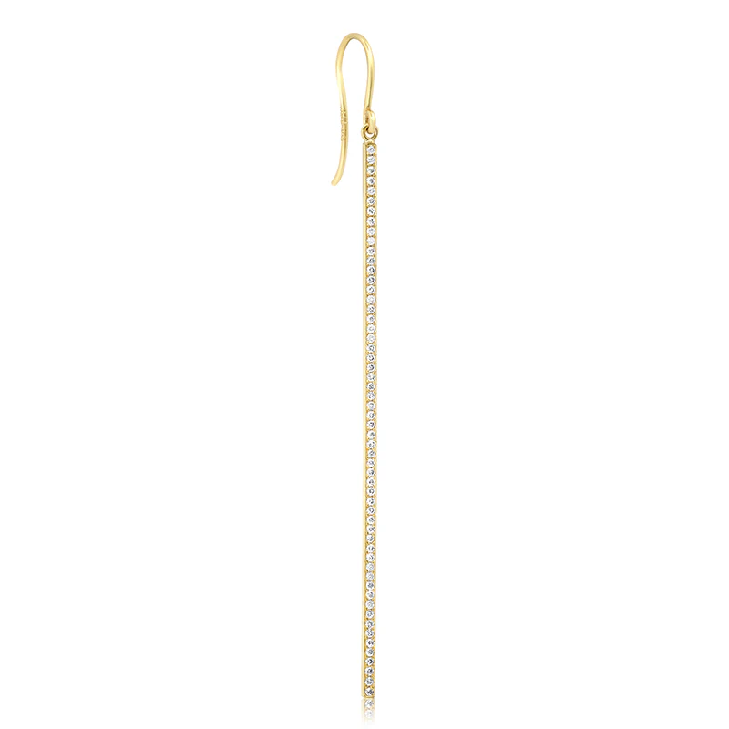 Diamond Extra Long Stick Earrings - Image 2