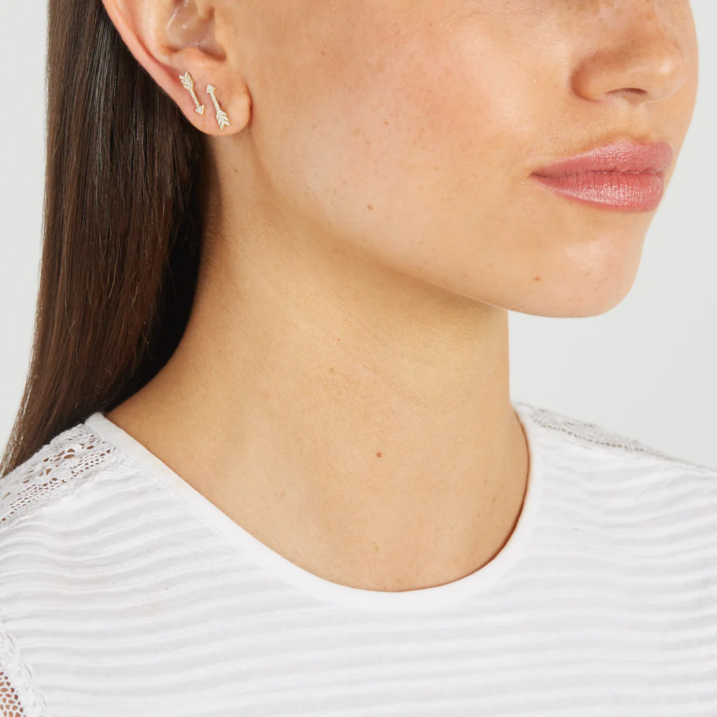 Diamond Extra Small Arrow Studs - Image 4