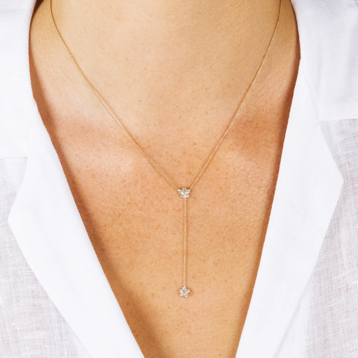 Diamond Flower Lariat - Image 3