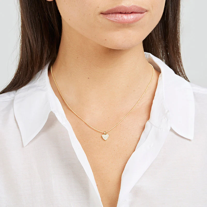 Diamond Heart Charm Necklace - Image 2